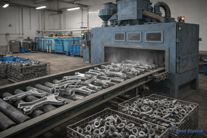 Shot Blasting Machine In Electroplating Factories